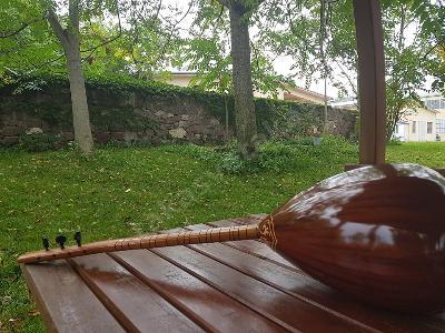 Uzun sap bağlama, dilimli tekne, kılıflı